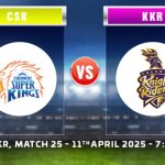 CSK vs KKR.
