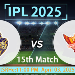 KKR vs SRH, 15th Match